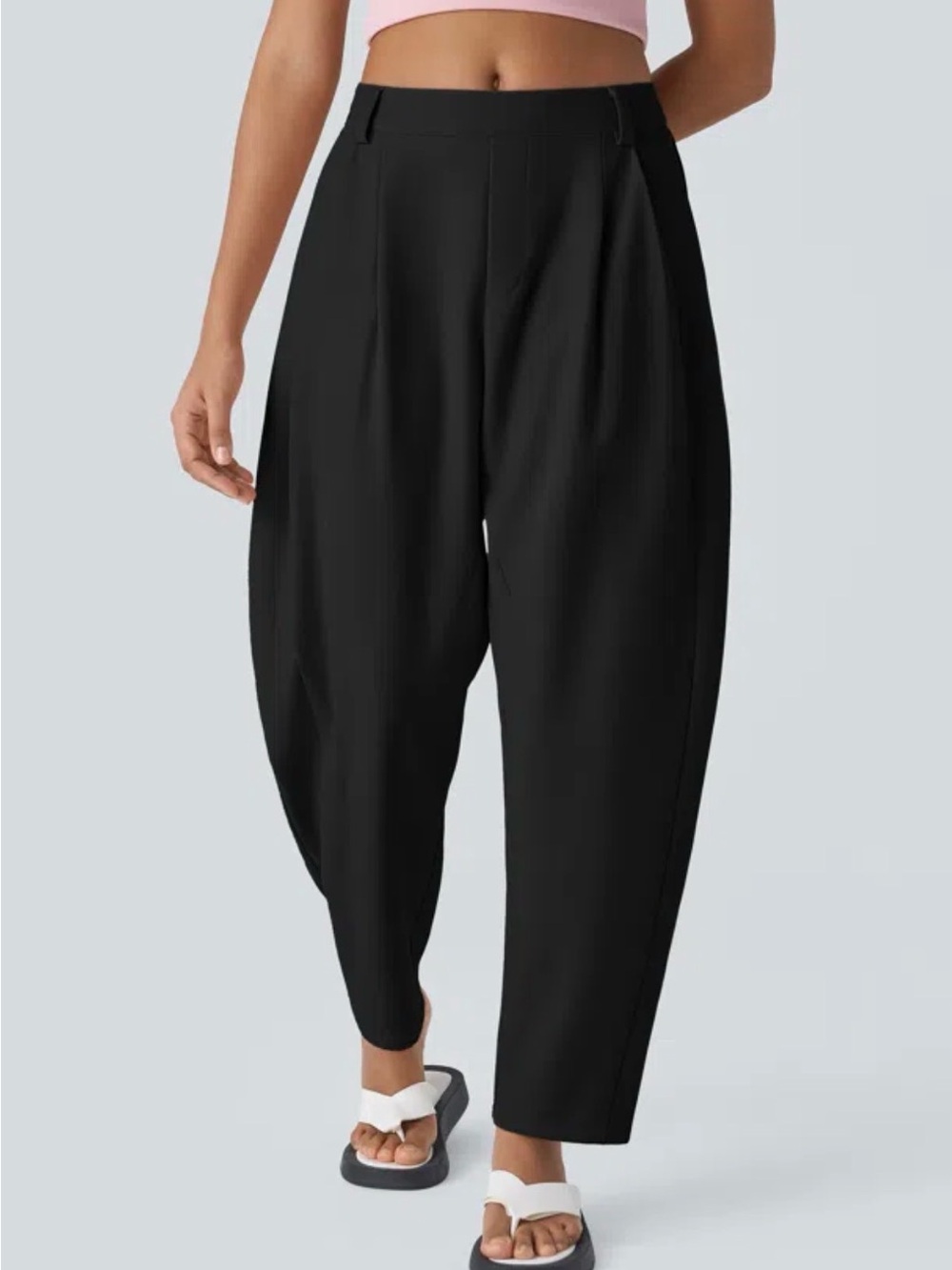 Halara Mid Rise Pocket Barrel Leg Baggy Work Pants